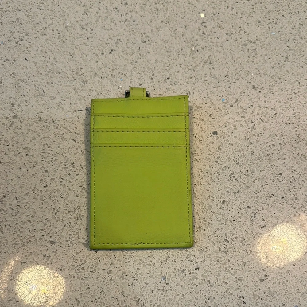 Green Leather Card Holder